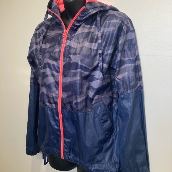 American Eagle Outfitters Blue Camo Wind Jacket - Picture 2 of 8